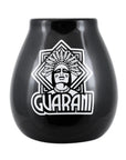 Guarani Gourd Mate Calabaza in ceramica - Coppa per Yerba Mate nera 350ml - Clorophilla Shop