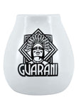 Guarani Mate Calabaza in ceramica - Coppa per Yerba Mate bianca 350ml - Clorophilla Shop