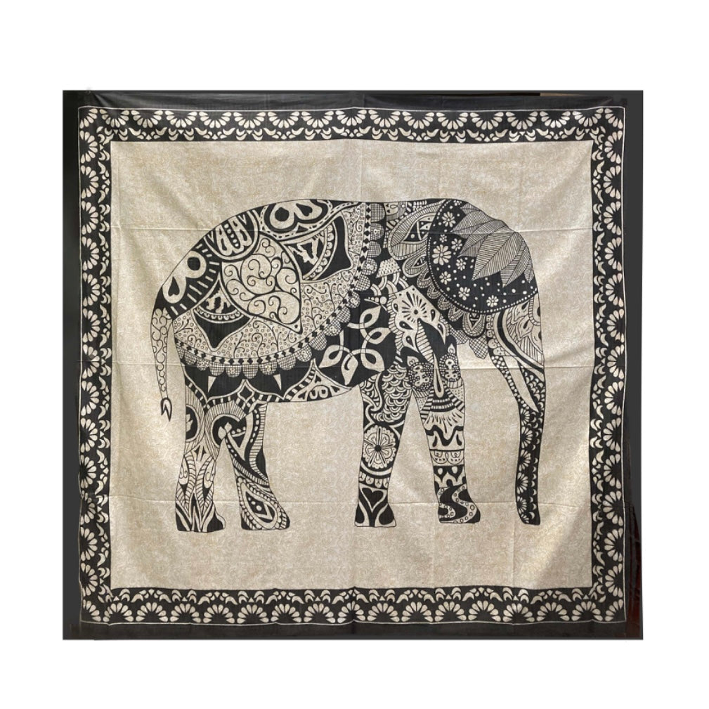 Telo Arazzo da Parete Elefante in Cotone Made in India - 220x240cm