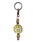 Samsara Tibetan Keychiavi artisan in pink and brass quartz - positive energy and protection
