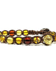Samsara Bracciale tibetano in Ambra - Terapeutico e spirituale - Benessere corpo e mente