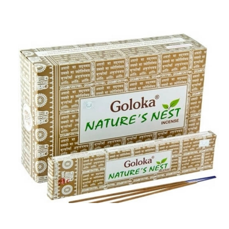 Goloka Nature's Nest Incenso in bastoncini - Nido della Natura - Stick 15g - clorophilla-shop