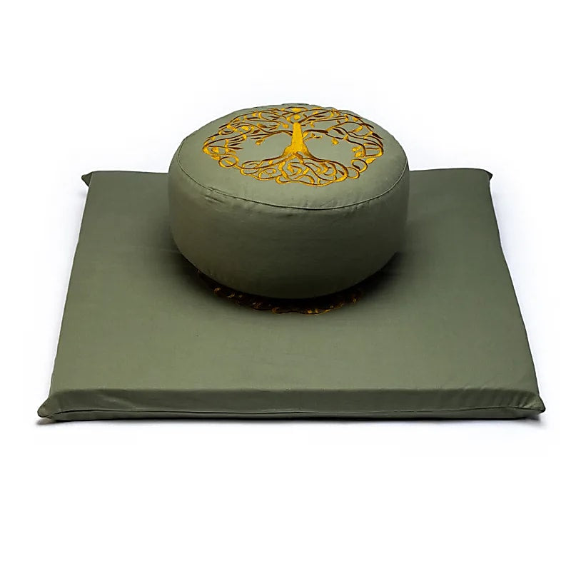 Tree meditation set of organic life (OCS) - mat + pillow