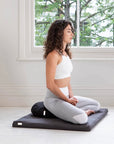 Tappetino Zabuton meditazione in cotone organico - Colore antracite