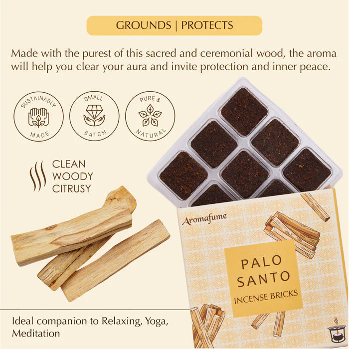 Aromafume Palo Santo Mattoncini Incenso - Niente fumo e cenere - clorophilla-shop