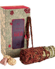 Sagrada Madre Kit Petali d'Amore - Smudge, bombita, incenso e amuleto di quarzo rosa