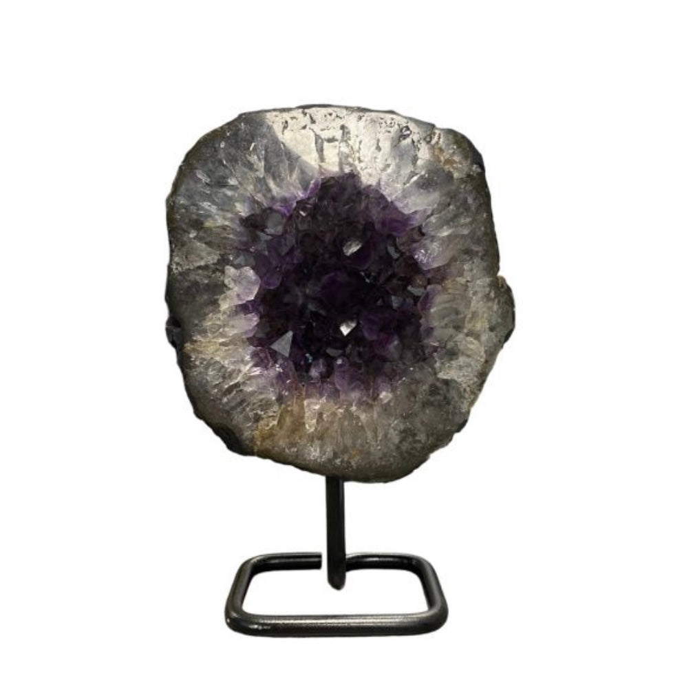 Geode di Ametista del Perù qualità AA su base - 1,35kg – clorophilla-shop