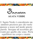 Samsara Collana Girocollo tibetano in Pietre ed Ottone 100% artigianale - AGATA VERDE