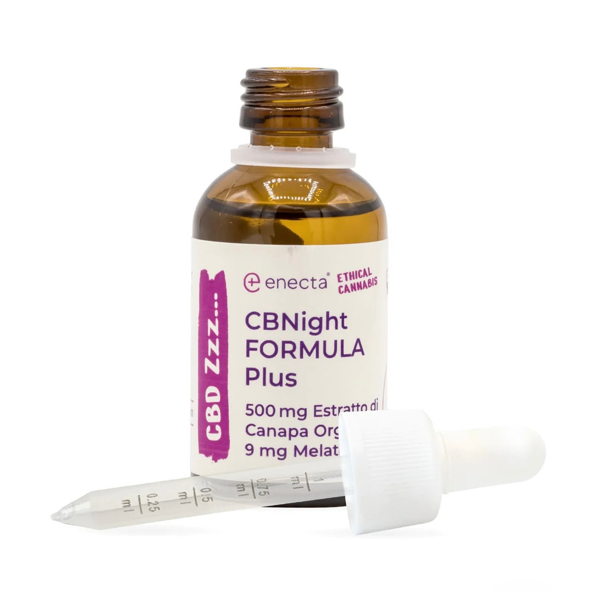 Enecta CBNight Formula Plus Olio di CBD con Melatonina 250mg CBN / 250mg CBD / 9mg melatonina - Contro l&#39;insonnia - 30ml - clorophilla-shop