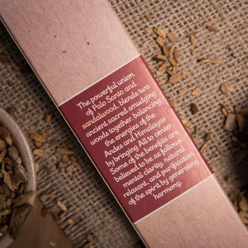 Sagrada Mother Incense in sticks Palo Santo - Palo Santo and Sandalo