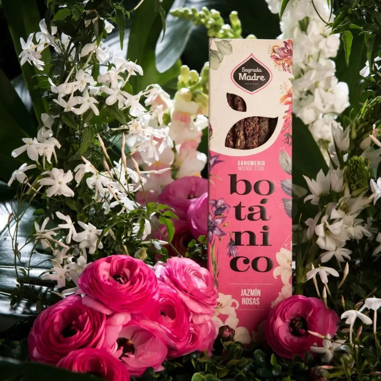 Sagrada Mother Botanical line incense in flower sticks - jasmine and pink