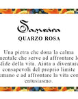 Samsara Collana Girocollo tibetano in Pietre ed Ottone 100% artigianale - QUARZO ROSA