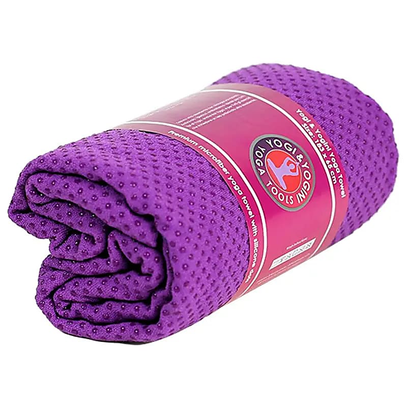 Yogi &amp; Yogini Telo Yoga antiscivolo e antibatterico - Super assorbente ad asciugatura rapida - Viola