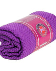 Yogi & Yogini Telo Yoga antiscivolo e antibatterico - Super assorbente ad asciugatura rapida - Viola