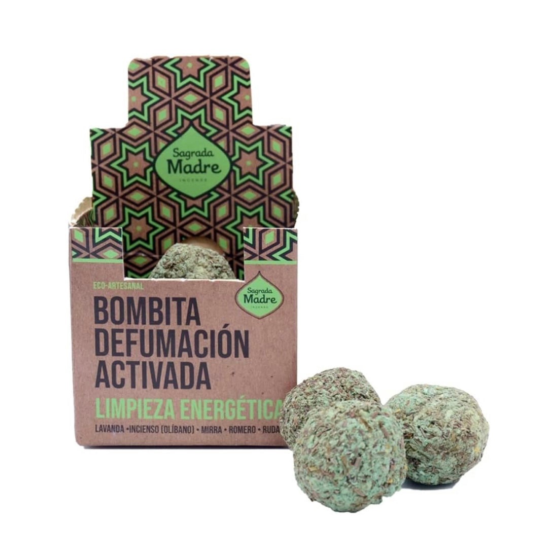 Sagrada Madre Bombbita Limpieza Energética Smudge of Handcrafted Natural Herbs - Energy Cleaning Pack of 8 Bombed