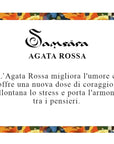 Samsara Collana Girocollo tibetano in Pietre ed Ottone 100% artigianale - AGATA ROSSA