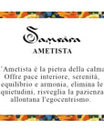 Samsara Collana Girocollo tibetano in Pietre ed Ottone 100% artigianale - AMETISTA