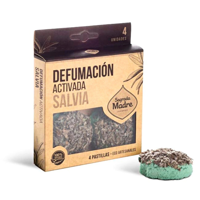 Sagrada Madre PASTILLAS Erbe artigianali per fumigazione - Salvia Bianca