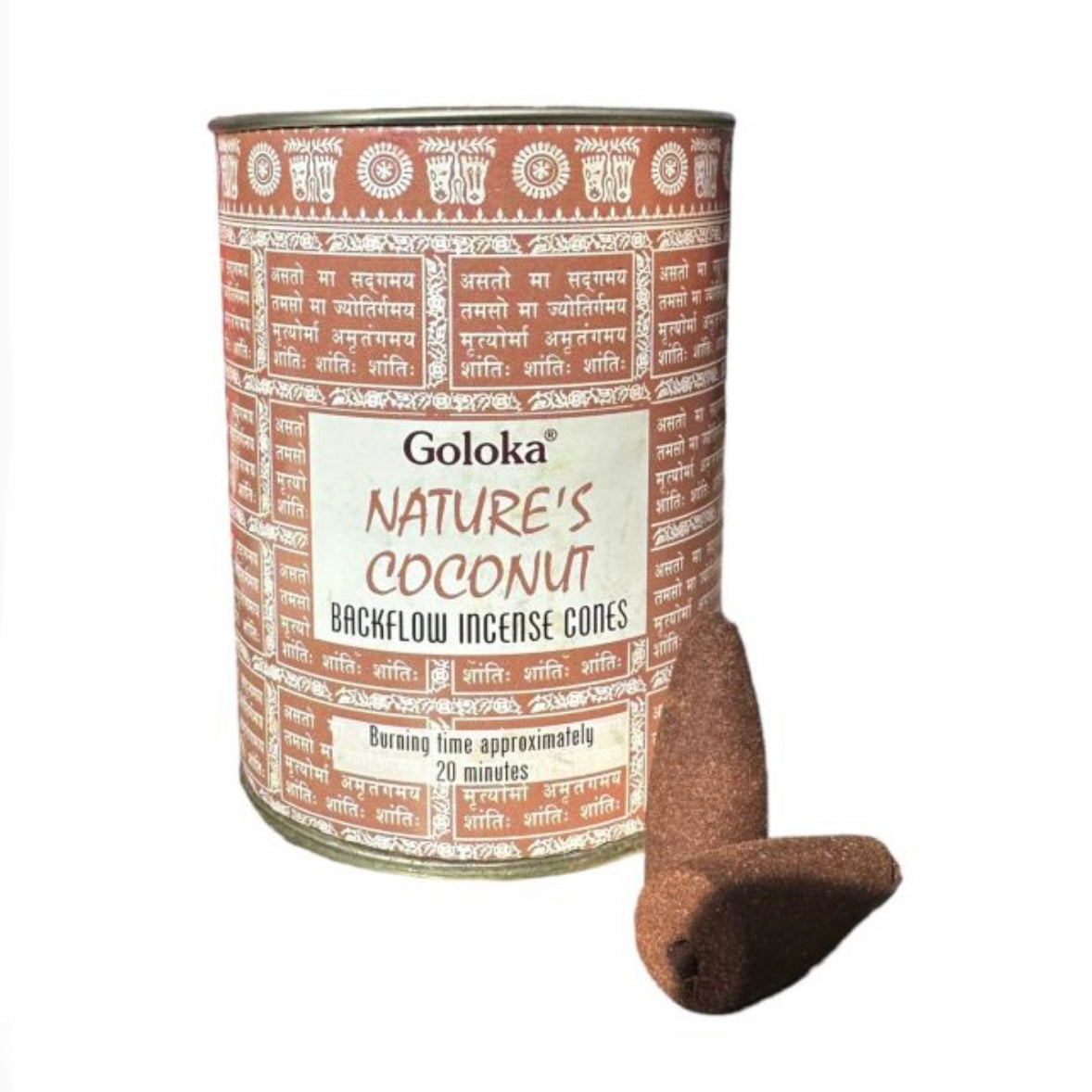 Goloka Nature&#39;s Coconut Coni Incenso Backflow per Bruciaincenso a Fontana - 24 coni - clorophilla-shop