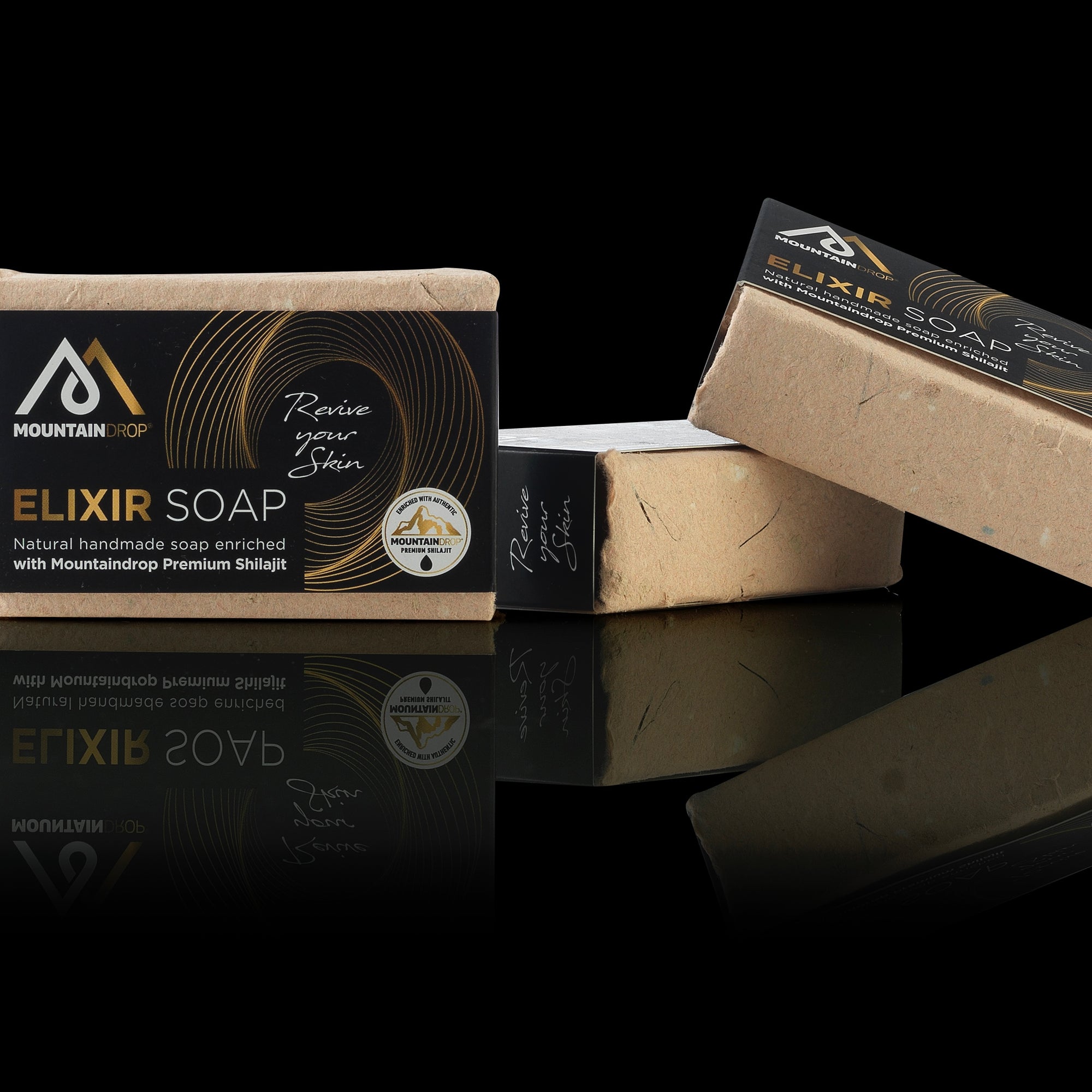 Mountaindrop ELIXIR SOAP - Sapone elisir artigianale a freddo con Shilajit, Ricino e Olio di Zucca - 100g