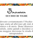 Samsara Collana Girocollo tibetano in Pietre ed Ottone 100% artigianale - OCCHIO DI TIGRE
