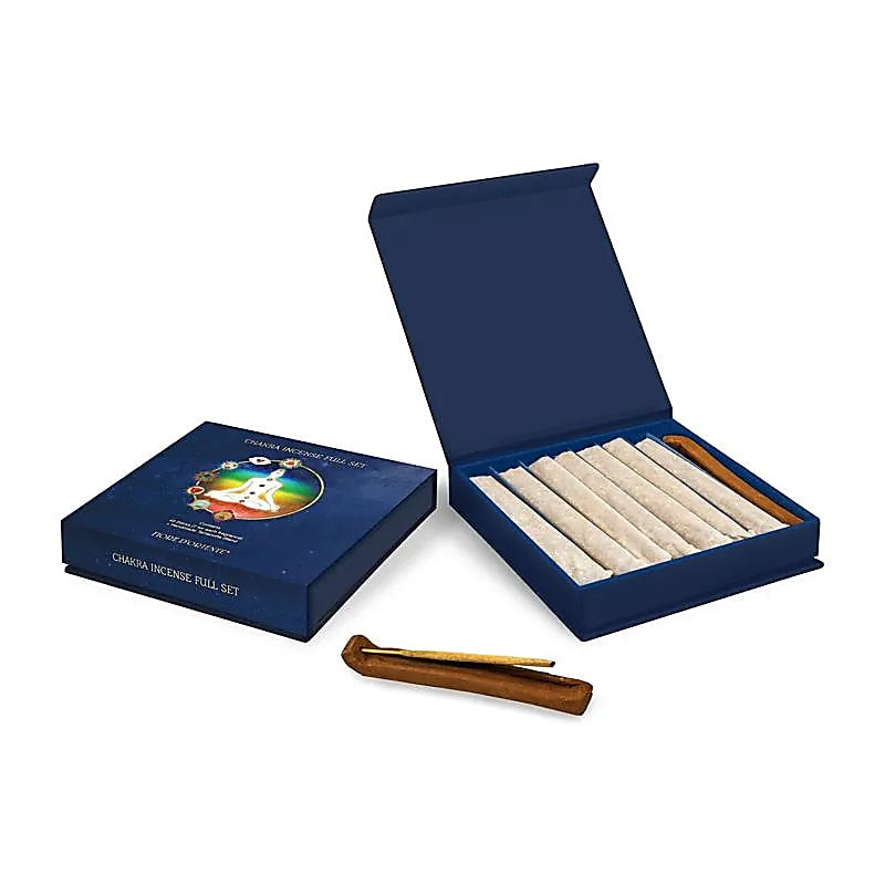 Fiore d'Oriente Set Chakra incenso in bastoncini - Portaincenso incluso - clorophilla-shop