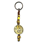 Samsara Tibetan Keychiavi artisan in yellow agate and brass - positive energy and protection