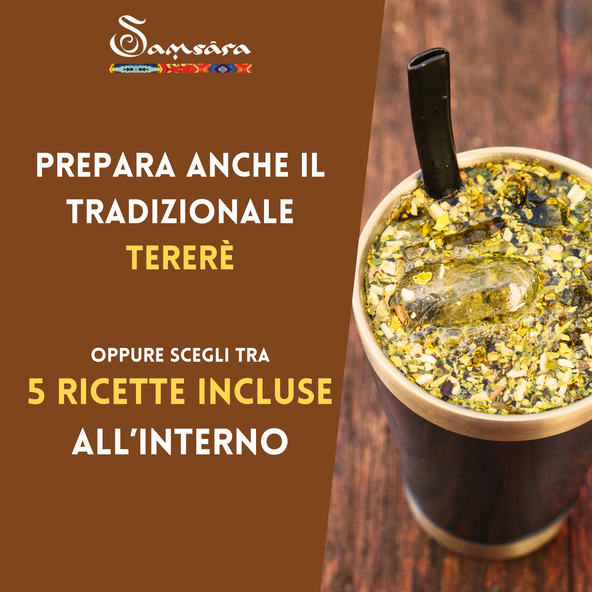Samsara - Yerba Mate Gluten -free artisan, Chiquita | Fina leaf powder without pole | Made in Argentina