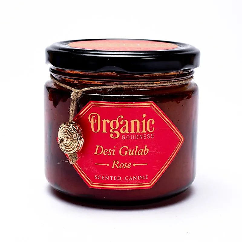 Organic Goodness Desi Gulab - Candela alla Rosa - Made in India