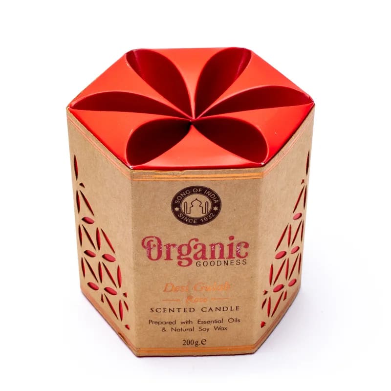 Organic Goodness Desi Gulab - Candela alla Rosa - Made in India