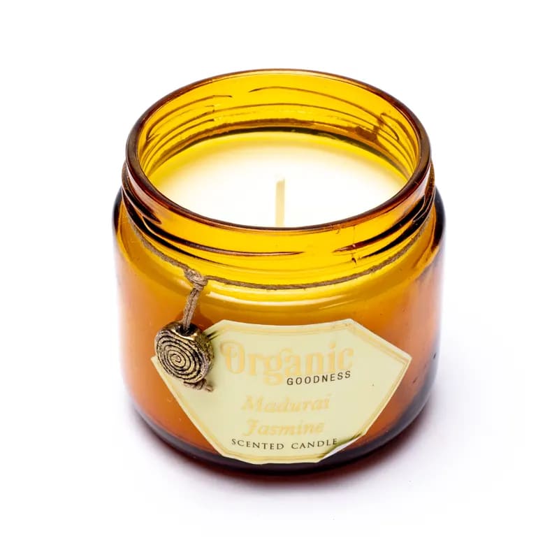 Organic Goodness Madurai Jasmine - Candela al Gelsomino - Made in India