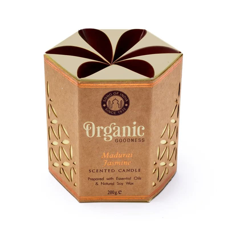 Organic Goodness Madurai Jasmine - Candela al Gelsomino - Made in India