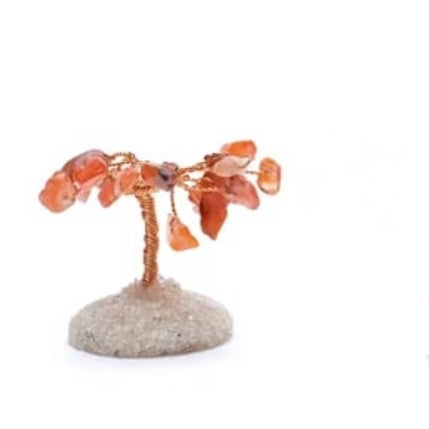 Albero decorativo in Pietra - Ametista, Corniola, Avventurina e Quarzo Rosa - clorophilla-shop