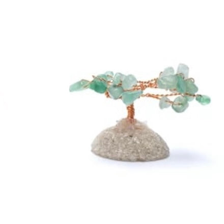 Albero decorativo in Pietra - Ametista, Corniola, Avventurina e Quarzo Rosa - clorophilla-shop