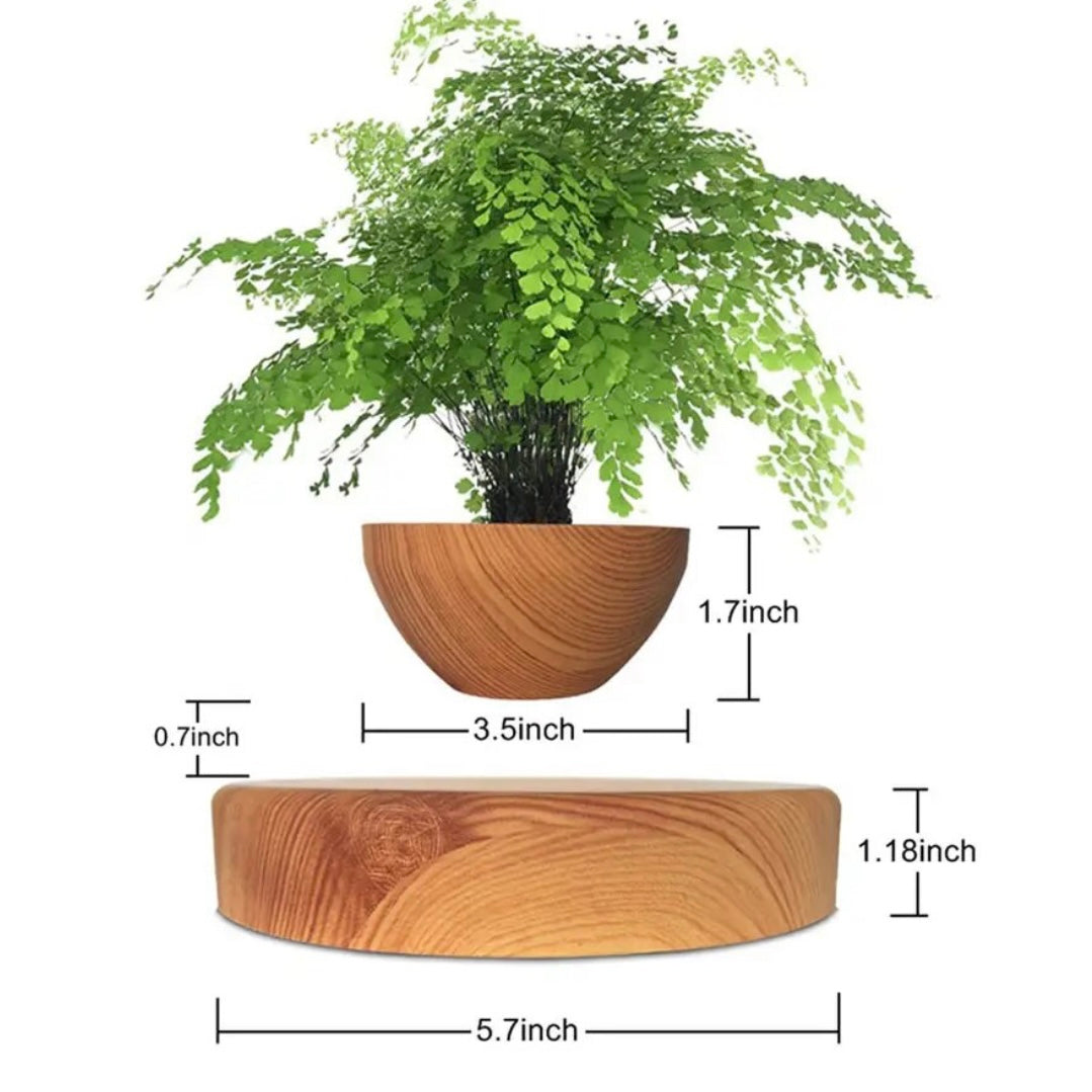 Vaso di design bonsai fluttuante Rotazione automatica - Fai lievitare il tuo verde