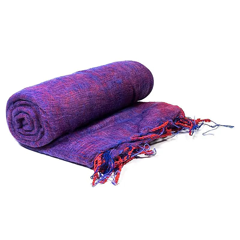 Scialle da meditazione viola - Made in Nepal