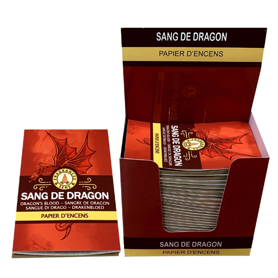 Fragrances & Sens Carta aromatica di incenso da bruciare - Sangue di Drago  - clorophilla-shop