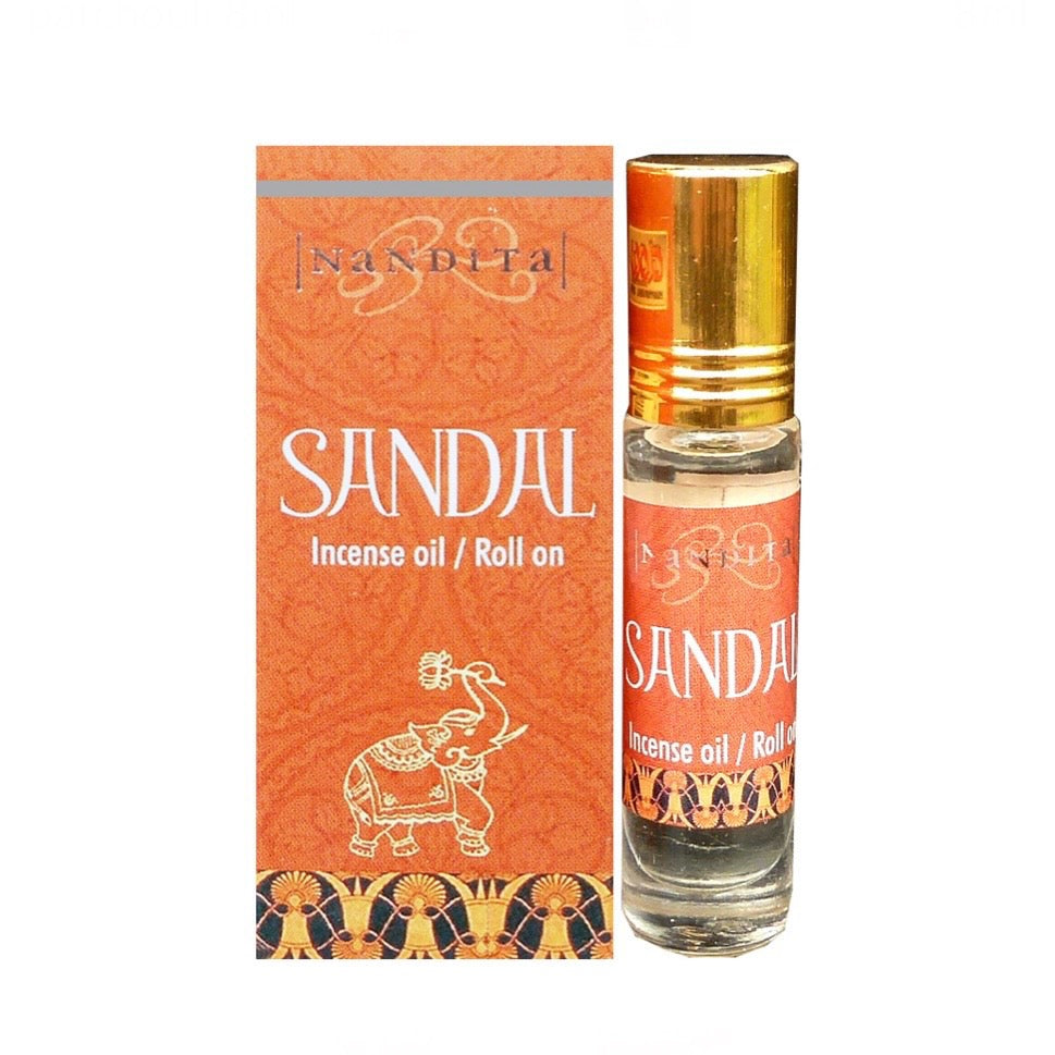 Nandita Sandal Profumo incenso in Olio roll-on - Fragranza Sandalo