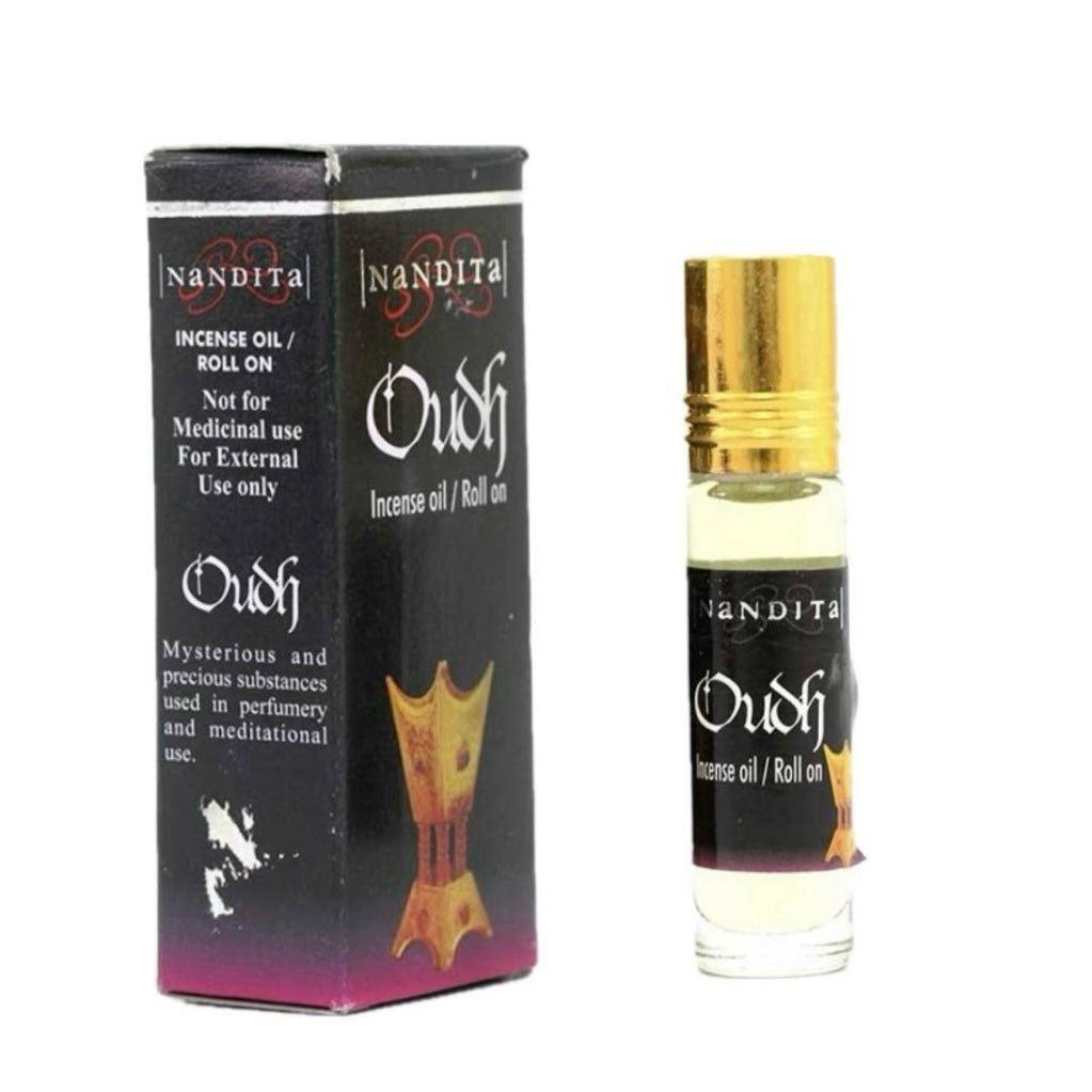 Nandita Oudh Profumo incenso in Olio roll-on - Fragranza Legno di Oud