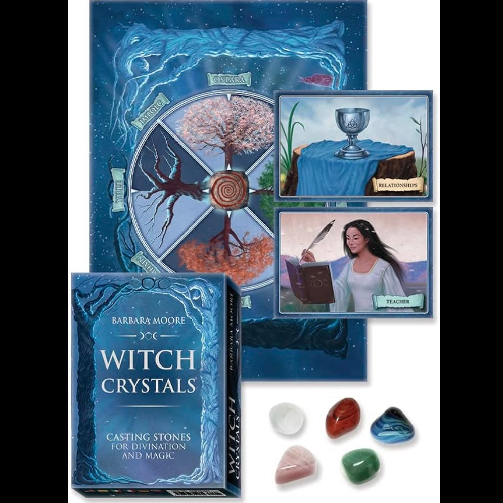Lo Scarabeo Witch Crystals Oracle - Cofanetto con carte, cristalli e istruzioni