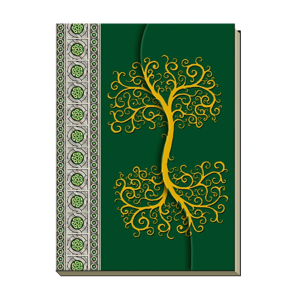 Diario Albero Celtico alta qualità con copertina rigida - 160 pagine bianche e nastro segnalibro