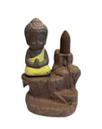 Bruciaincenso a cascata Buddha in Ceramica per Incenso in coni e bastoncini - Diverse colorazioni