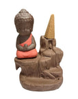 Bruciaincenso a cascata Buddha in Ceramica per Incenso in coni e bastoncini - Diverse colorazioni