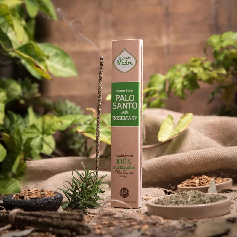 Sagrada Madre incenso in bastoncini linea Palo Santo - Palo Santo e Rosmarino