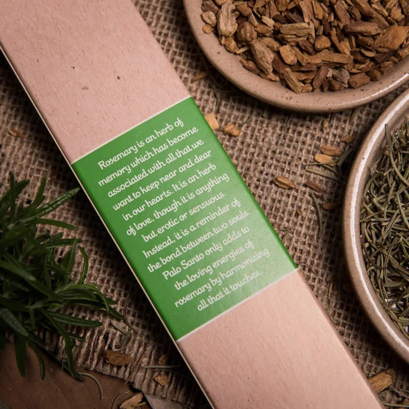 Sagrada Madre incenso in bastoncini linea Palo Santo - Palo Santo e Rosmarino