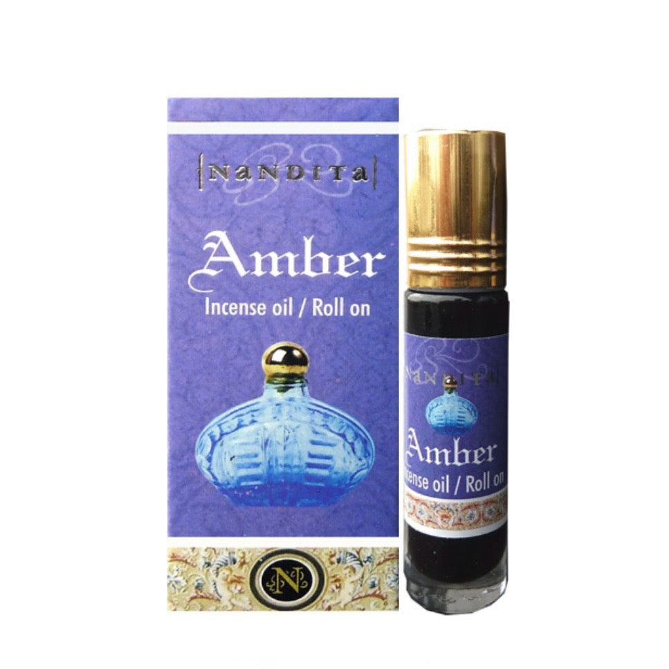 Nandita Amber Profumo incenso in Olio roll-on - Fragranza Ambra