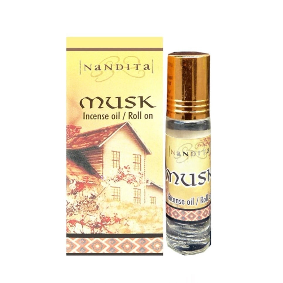 Nandita Musk Profumo incenso in Olio roll-on - Fragranza Muschio