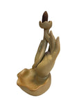 Bruciaincenso a cascata Mano di Buddha in ceramica beige - Portaincenso a Fontana per incenso in coni e bastoncini