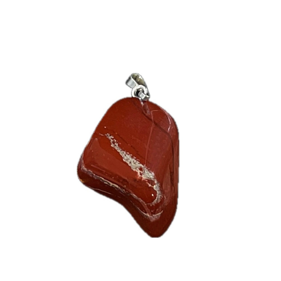 Ciondolo Diaspro Rosso burattato - Protezione ed Energia
