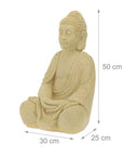 Statua Buddha in meditazione 50cm poliresina - Arredo casa e giardino resistente a pioggia e gelo